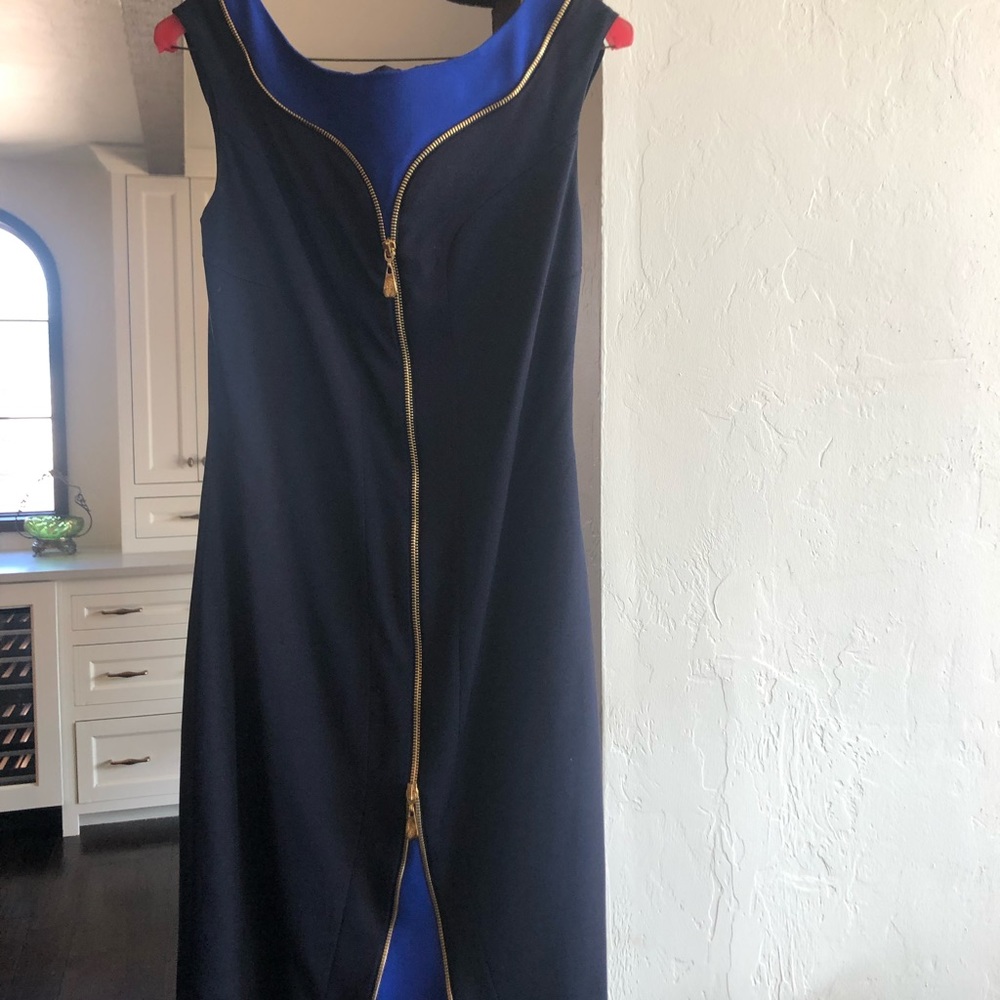 Versace zipper detail dress